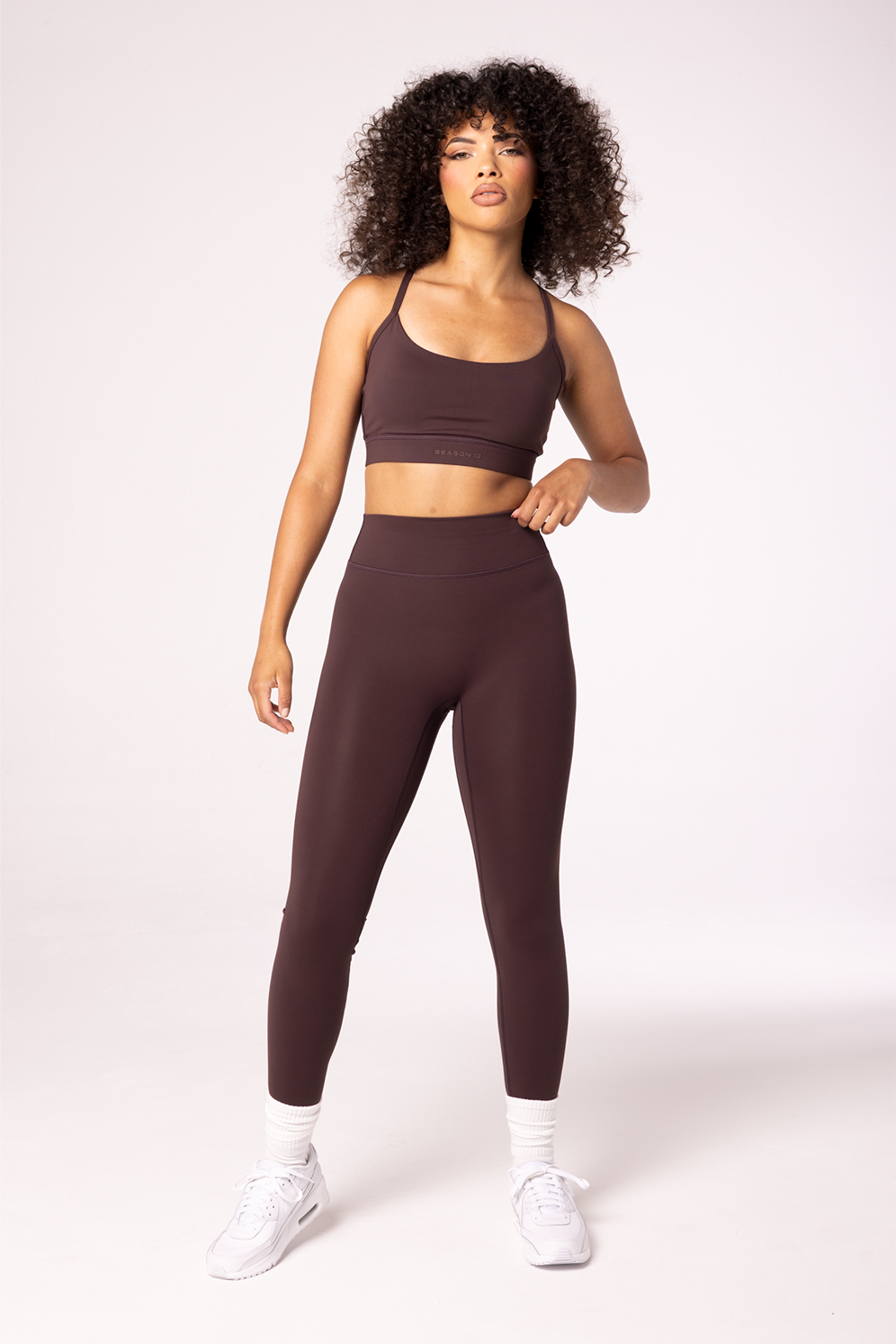 Racerback Sports Bra - Brown