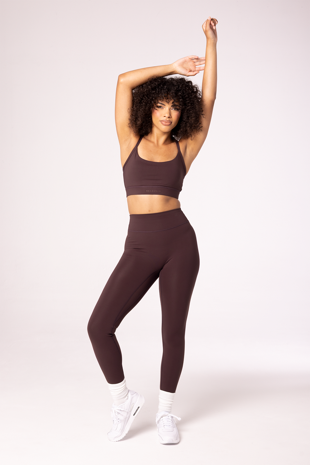 Racerback Sports Bra - Brown