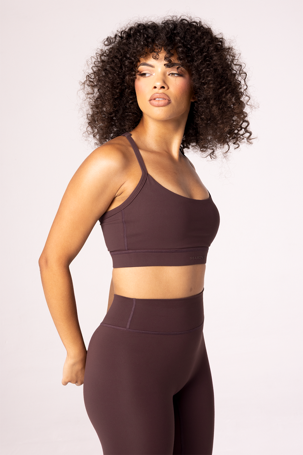 Racerback Sports Bra - Brown