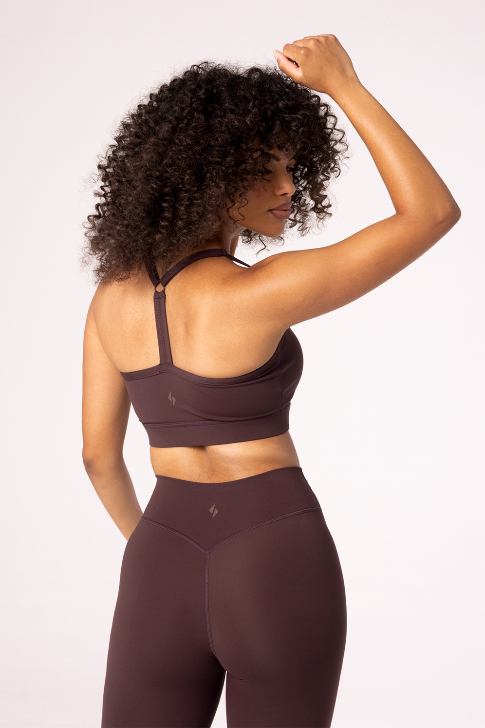 Racerback Sports Bra - Brown