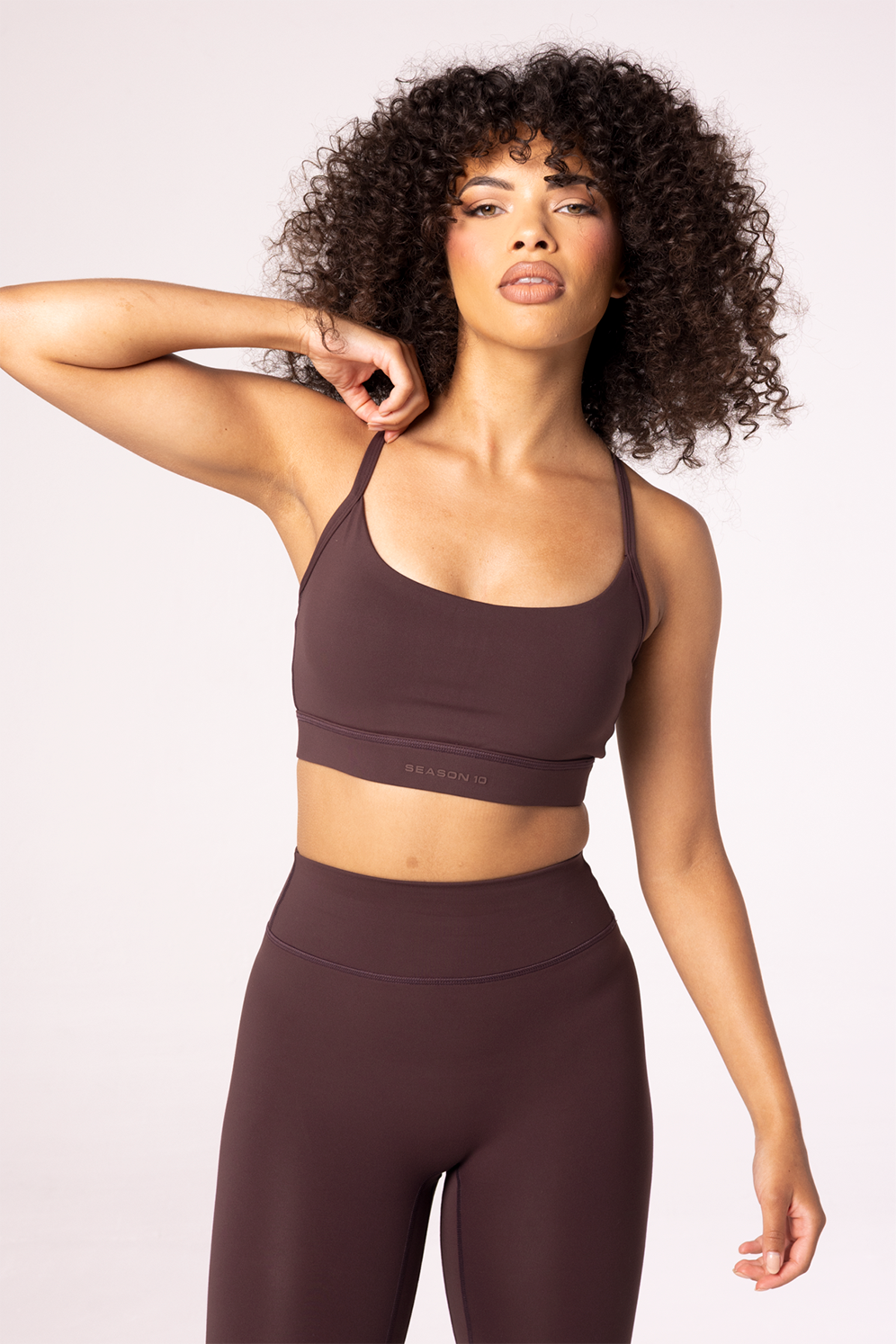 Racerback Sports Bra - Brown