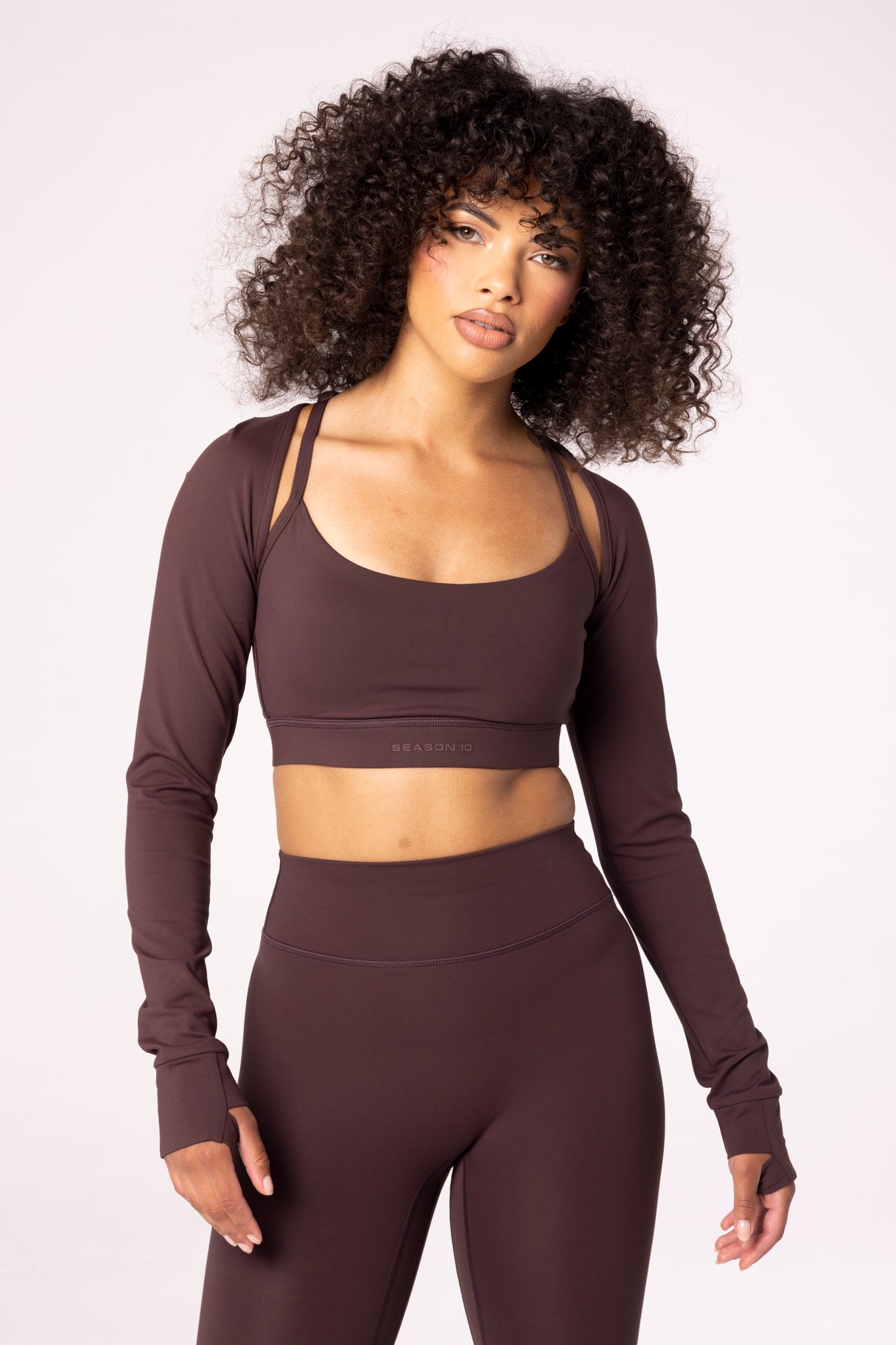 Cropped Shrug - Brown