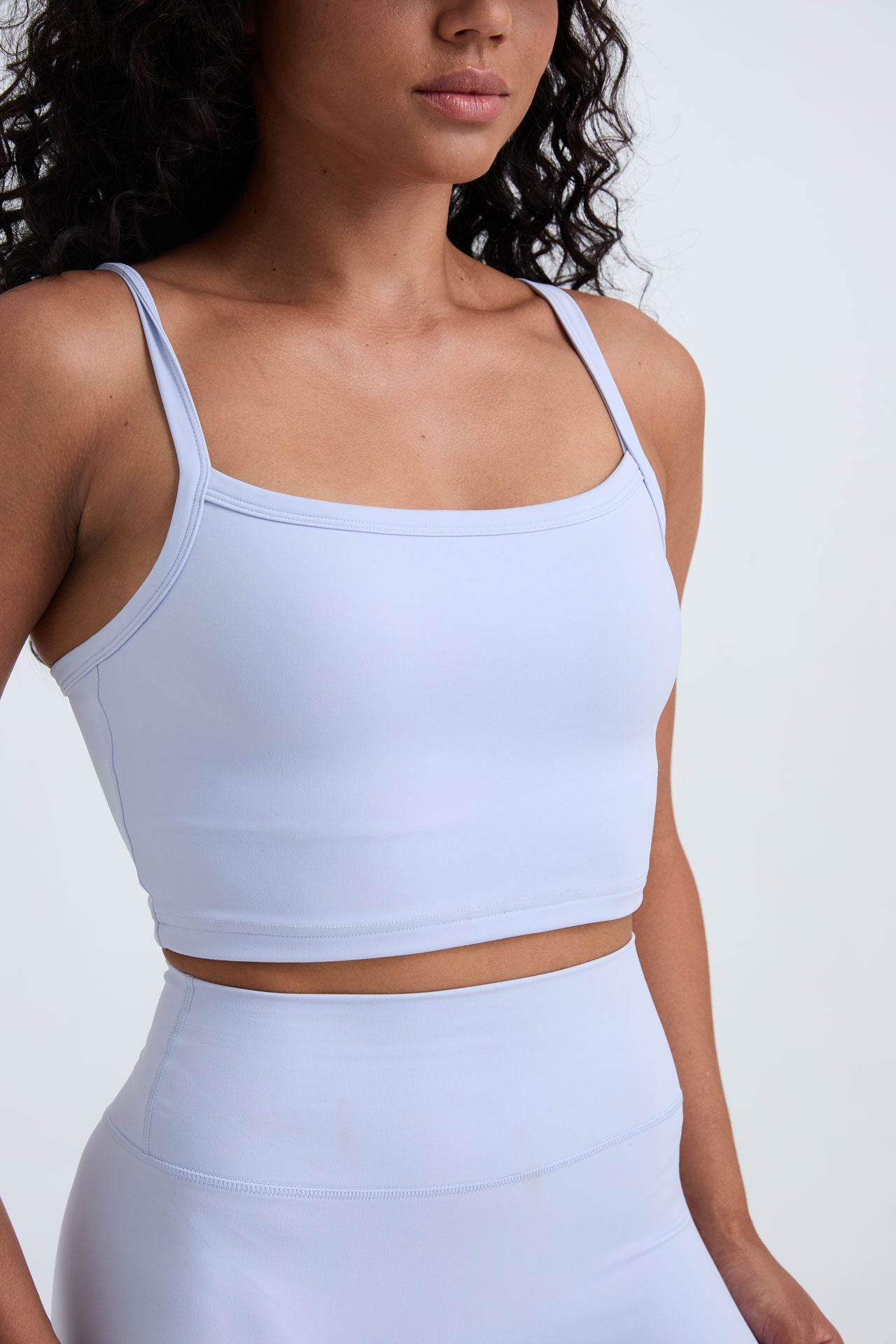 Cropped Bandeau Tank Top - Lavender