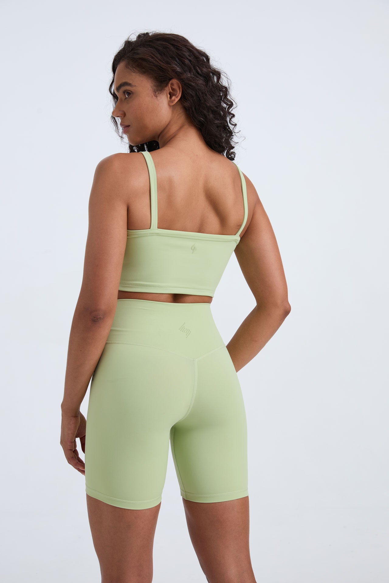 Cropped Bandeau Tank Top - Mint Green