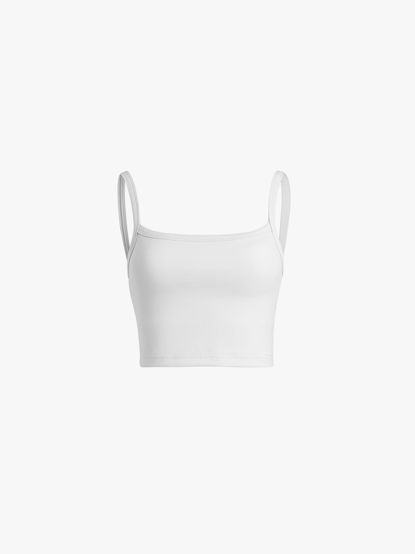 Cropped Bandeau Tank Top - White