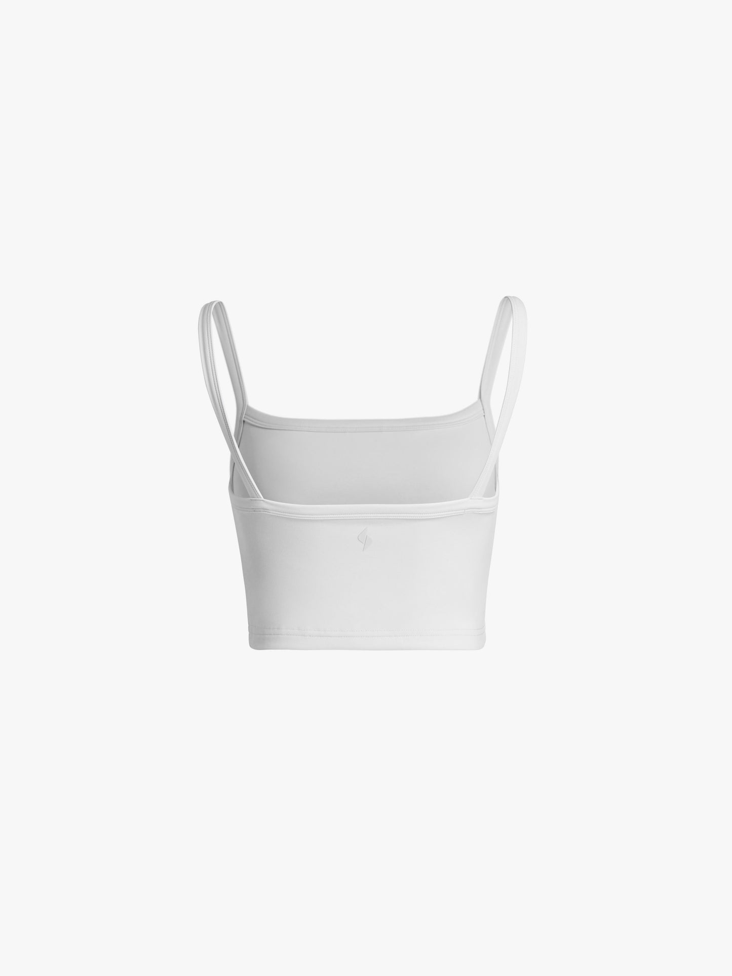 Cropped Bandeau Tank Top - White