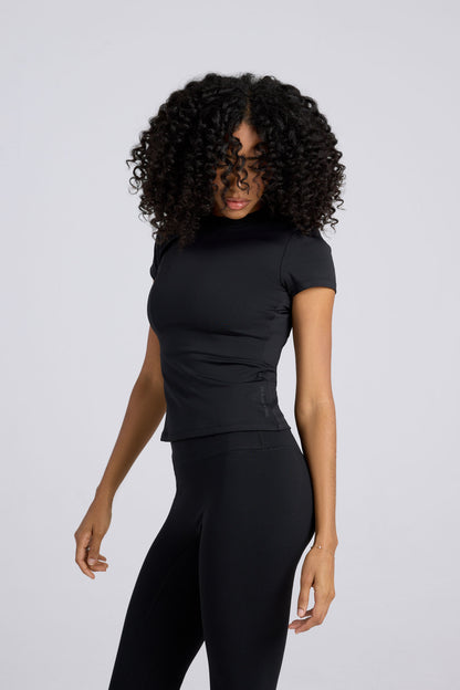 Plush Fitted Shirt - Black