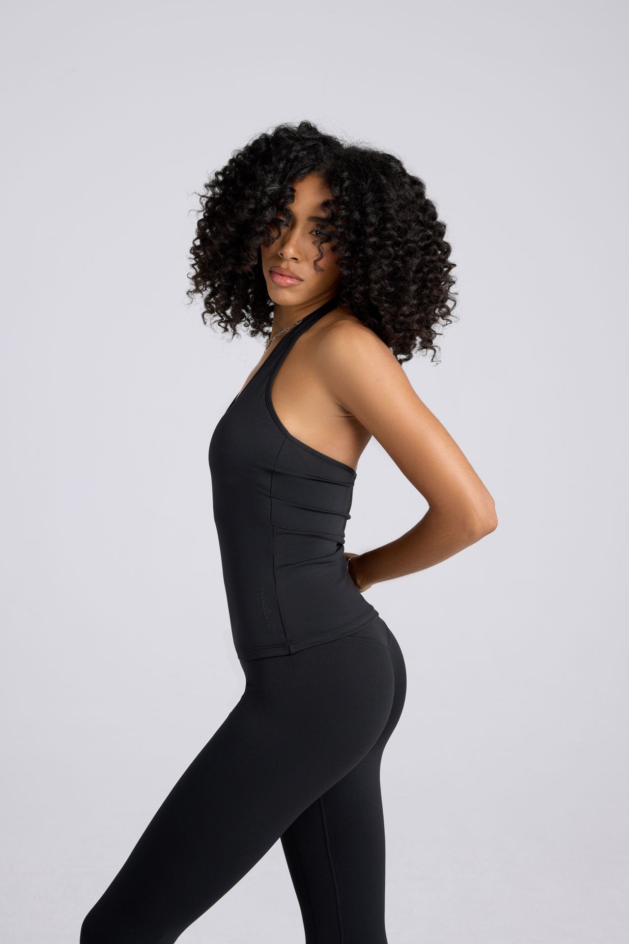 Plush Halter Tank - True Black