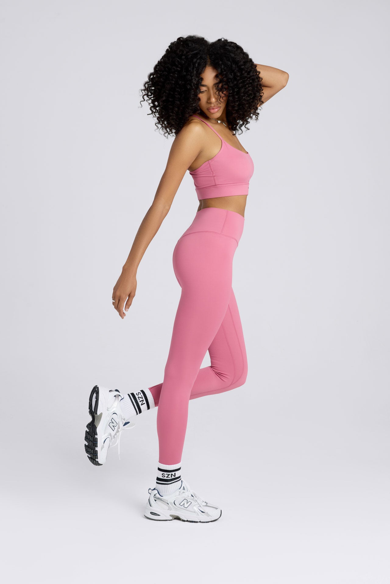 Plush High Rise Leggings - Soft Pink