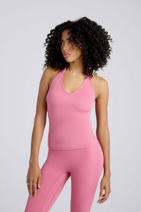 Plush Halter Tank - Soft Pink