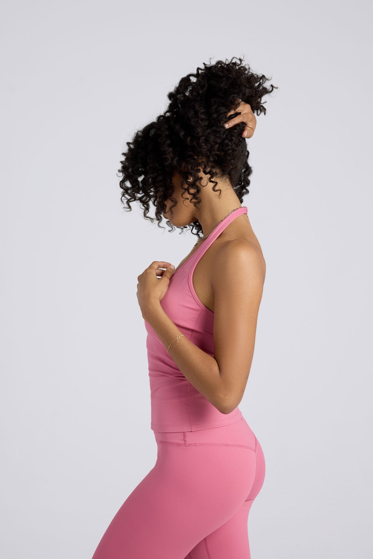 Plush Halter Tank - Soft Pink