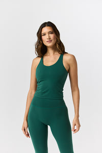 V Racerback Tank Top - Forest Green