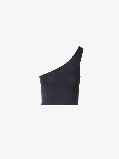 Black One Shoulder Crop Top