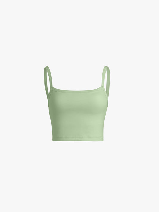 Mint Green Cropped Bandeau Tank Top