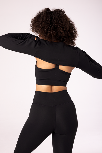 Cropped Shrug - Black