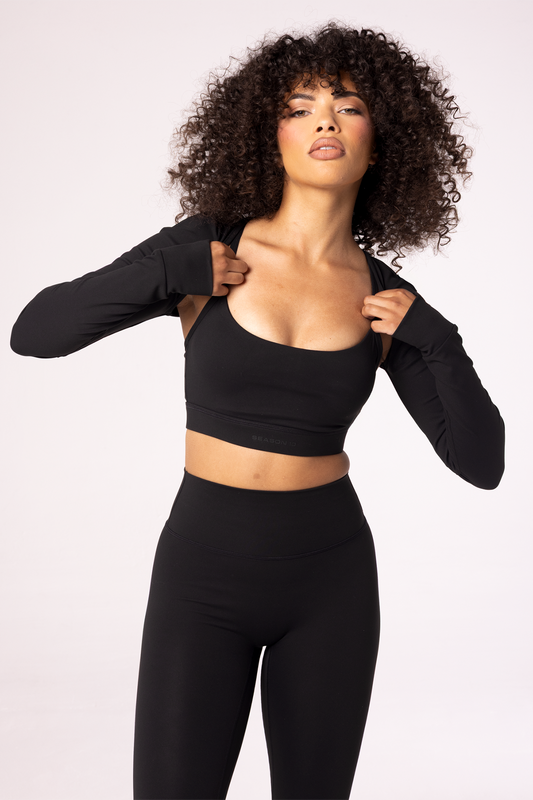 Cropped Shrug - Black