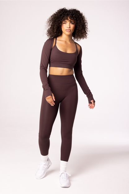 Cropped Shrug - Brown