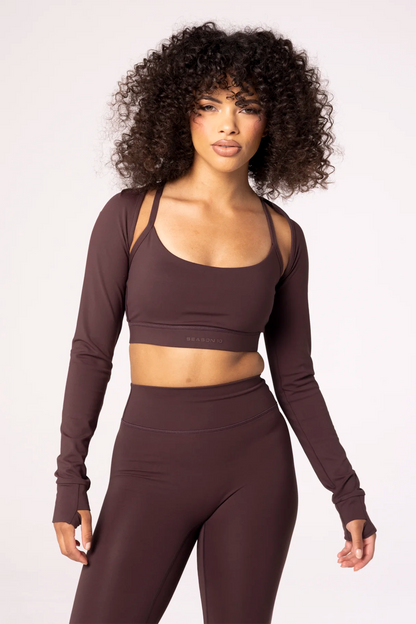 Cropped Shrug - Brown
