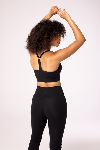 Racerback Sports Bra - Black