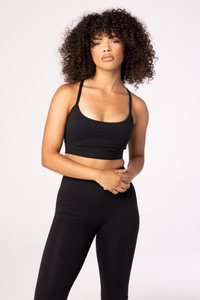 Racerback Sports Bra - Black