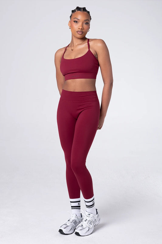SZN Seamless High Rise Leggings - Merlot