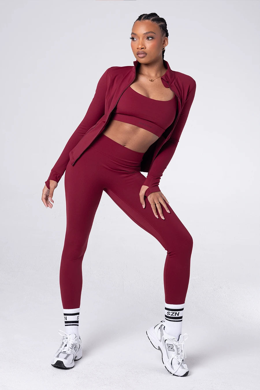 SZN Seamless High Rise Leggings - Merlot