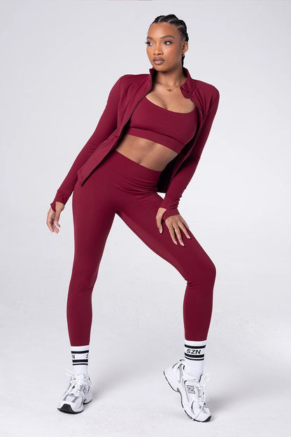 SZN Seamless High Rise Leggings - Merlot