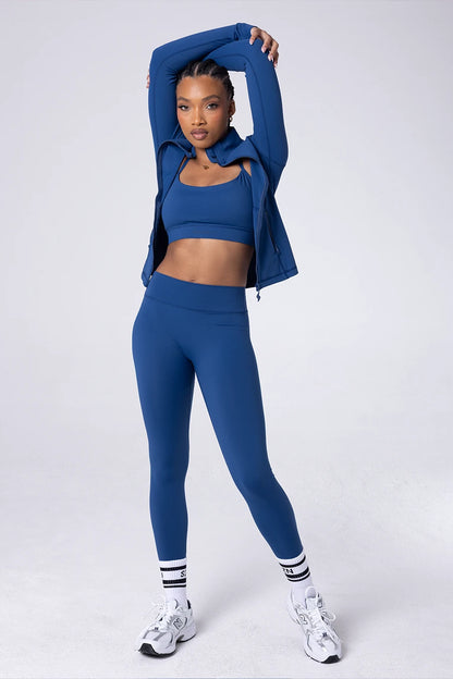 Racerback Sports Bra - Navy