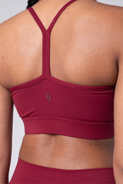 Racerback Sports Bra - Merlot